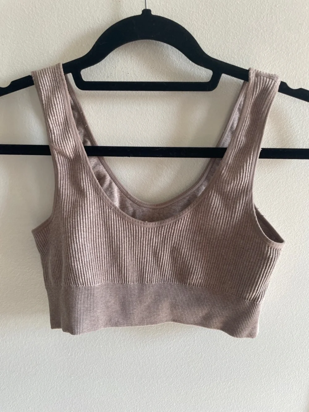 aerie Mauve Taupe Ribbed Crop Tank - Picture 3 of 4